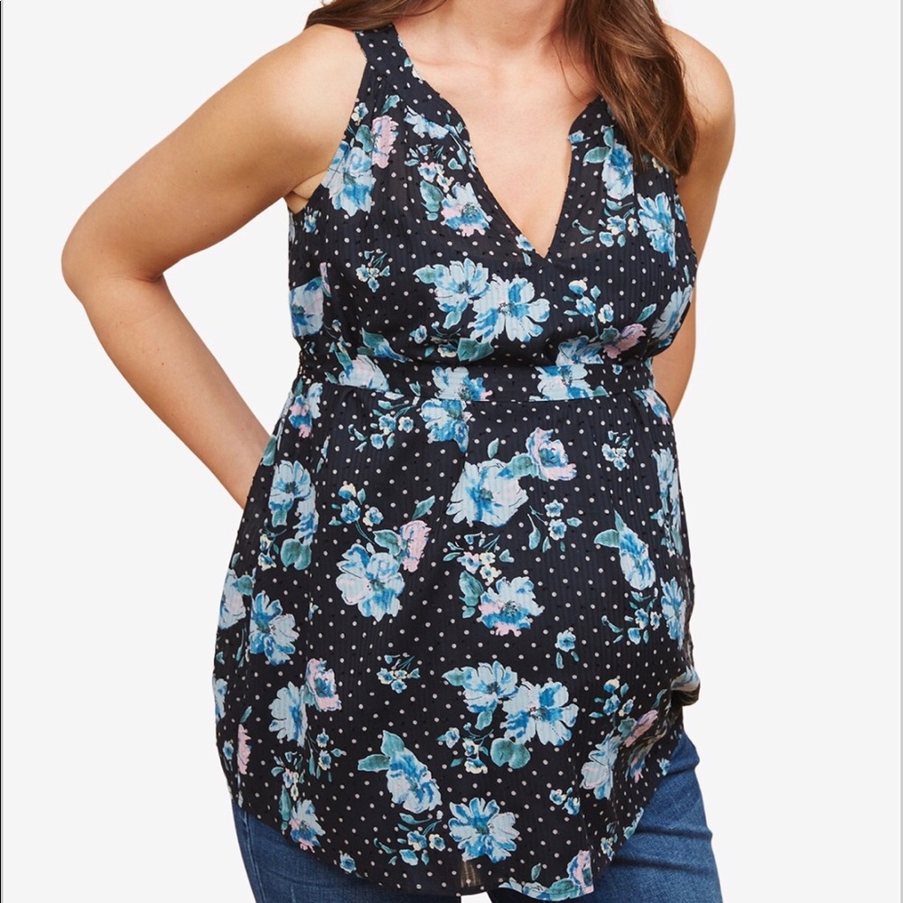 Maternity babydoll blouse